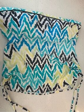 South Point Patterned Swim Tankini Bandeau Top - size 8